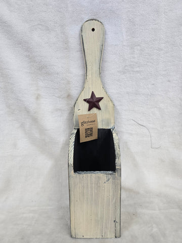851166-A GLITZHOME WOODEN WINE BOTTLE WALL HOLDER WHITE