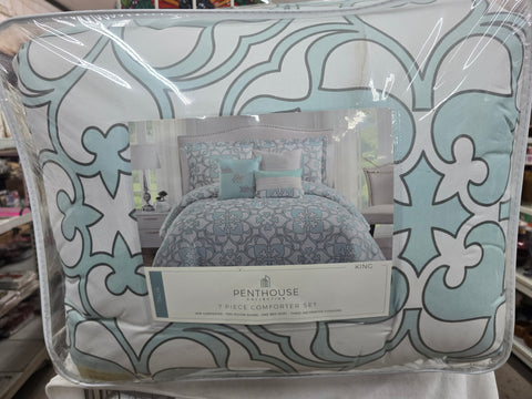 CTA-4826 PENTHOUSE COLLECTION TALIA KING BED IN BAG 7PC