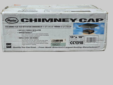 CC1318 MASTER FLOW CHIMNEY CAP BLACK
