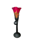 CH614RBK-2 CANDLE HOLDER BAIJAN GLASS