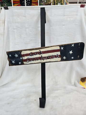 15344 HOME INTERIORS GOD BLESS AMERICA WREATH HOLDER