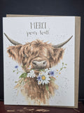 FOC027 WRENDALE DESIGNS "MERCI POUR TOUT" FRENCH GREETING CARD