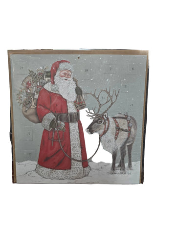 ADCAL004 WRENDALE DESIGNS "FATHER CHRISTMAS AND FRIEND" ADVENT CALENDER