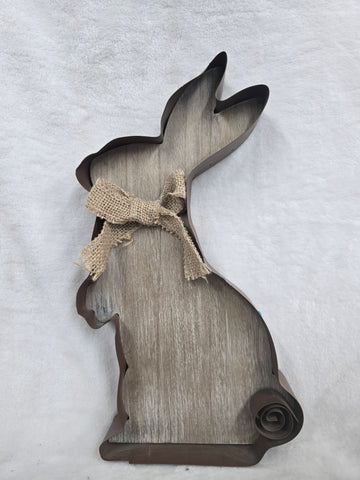833179 GLITZHOME RABBIT METAL LED SIGN