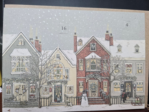 AC13 WRENDALE DESIGNS "SNOWY STREET" ADVENT CALENDAR CARD