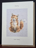 APA004 WRENDALE DESIGNS "FORTY AND FOXY" PARTY ANIMALS HAPPY BIRTHDAY