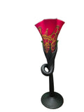 CH614RBK-1 CANDLE HOLDER BAIJAN GLASS
