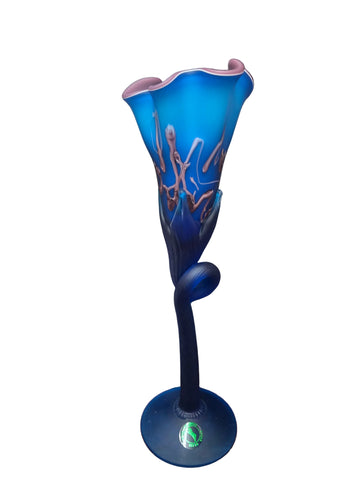CH614TQB-3 CANDLE HOLDER BAIJAN GLASS