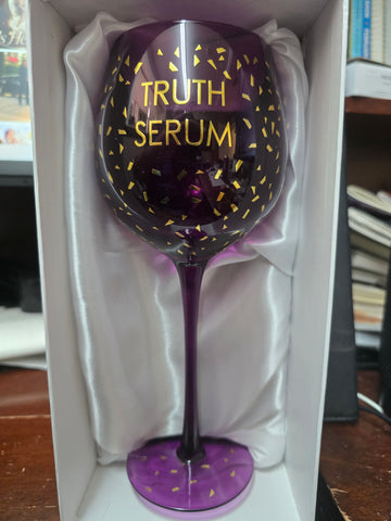 GW0702 BOXER SIP SIP HOORAY "TRUTH SERUM" WINE GLASS