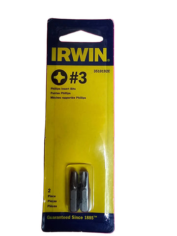 3510192C #3 PHILLIPS IRWIN POWER BIT (1 ") 2PK