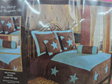 WESTERN STAR SUEDE HOT PINK COMFORTER SET KING