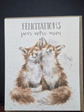 FOC026 WRENDALE DESIGNS "FELICITATIONS POUR VORTE UNION" FRENCH