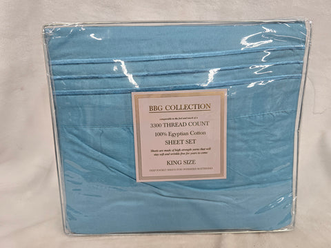 TURQUOISE BBG 3300 COLLECTION KING 4PC SHEET SET