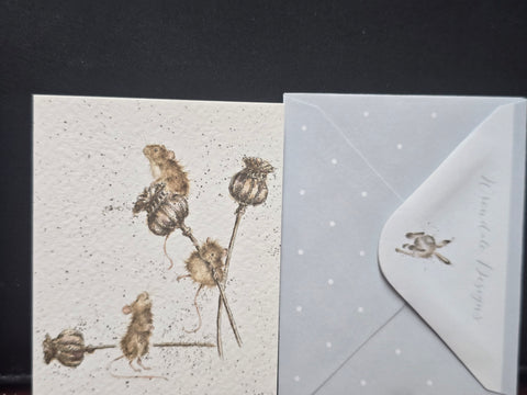 GE001-6 WRENDALE DESIGNS "COUNTRY MICE" JUST FOR YOU GIFT CARD