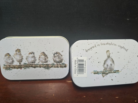 MT008 DESIGNER "SPARROW" MINI TIN 2 3/8" X 3 3/4" WRENDALE DESIGNS