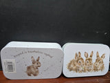 MT002 DESIGNER "RABBIT" MINI TIN WRENDALE DESIGNS