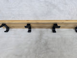 ND180926-5 NIKKY HOME BAMBOO WALL RACK WITH ADJUSTABLE HOOKS