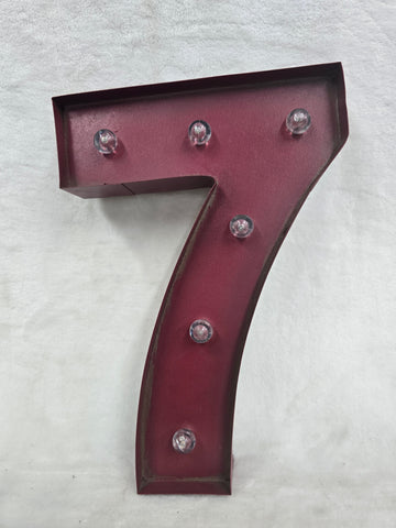 845912 GLITZHOME SEVEN SIGN METAL LED SIGN