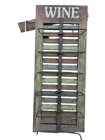 27-0003 HDC WOOD & IRON 6 BOTTLE WINE RACK