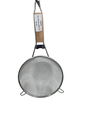 AW-S8 ACERO WARE WIRE SKIMMER 7" SS WOOD HANDLE