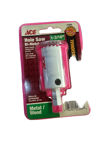 24309 ACE 1 3/16" Bi-Metal Hole Saw Pilot Drill Bit Required