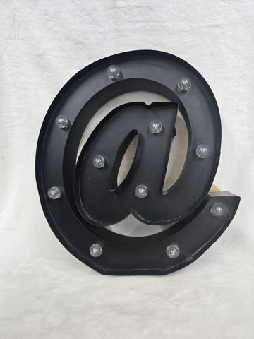 847590 GLITZHOME @ SIGN METAL LED SIGN