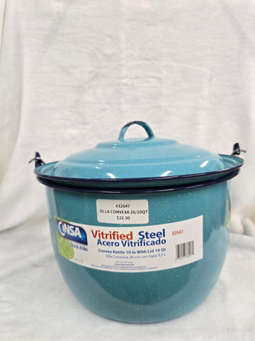 32647 CINSA CONVEX KETTLE 10QT TURQUOISE