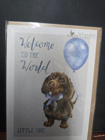 APA007 "WELCOME TO THE WORLD" PARTY ANIMALS HAPPY BIRTHDAY WRENDALE DESIGNS
