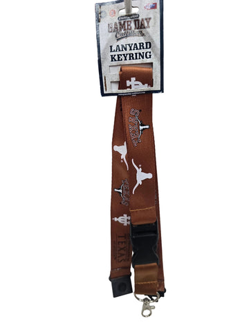 GAME DAY OUTFITTERS UNIVERSITY OF TEXAS LANYARD KEYRING
