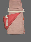 WSCF003 "JOLLY ROBIN" COLOUR TAUPE REVERSE SIDE COLOUR PINK WRENDALE DESIGNS