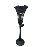 CH614BKW-3 CANDLE HOLDER BAIJAN GLASS