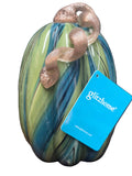 861103 GLITZHOME HAND BLOWN GLASS PUMPKIN