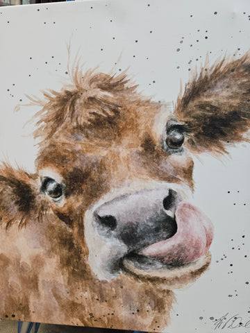 CANM-CS127  WRENDALE DESIGNS "MOOOO COW" CANVAS