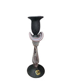 CH606PRBK CANDLE HOLDER BAIJAN GLASS