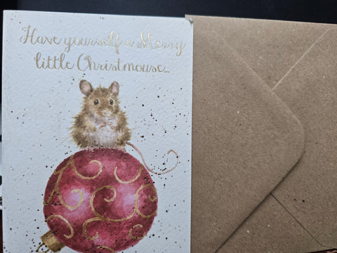 AXB020 "CHRISTMOUSE" CHRISTMAS CARD 8 PACK WRENDALE DESIGNS