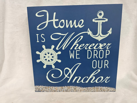 832448 GLITZHOME "HOME IS WHEREVER WE DROP OUR ANCHOR