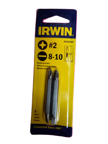 3535252C #2 Phillips/8-10 Slotted IRWIN (2 3/8") 2 pack