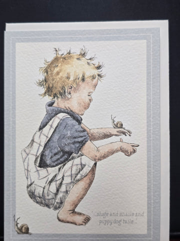 SN011 WRENDALE DESIGNS "SLUGS & SNAILS & PUPPY DOG TAILS" GREETING CARD
