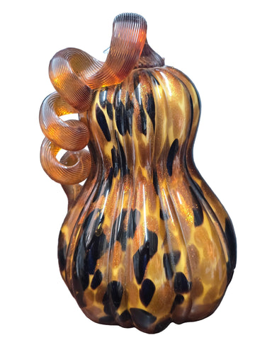 824221 GLITZHOME HAND BLOWN GLASS PUMPKIN
