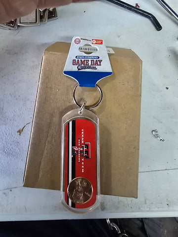 21287 GAME DAY OUTFITTERS TEXAS TEC KEYRING