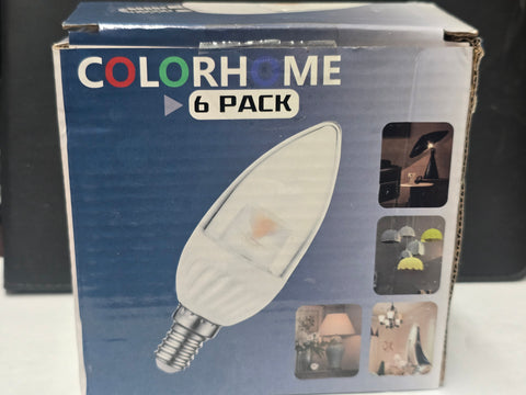 NUH25 COLORHOME E12 4WATT LED CANDELABRA 6 PACK