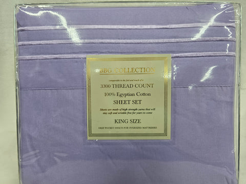 LAVENDER BBG 3300 COLLECTION KING 4PC SHEET SET
