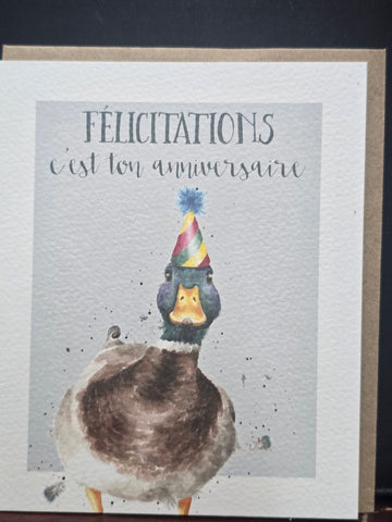 FOC046 WRENDALE DESIGNS "FELICITATIONS "C'EST TON ANNIVERSAIRE"