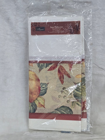85865 FALL PAPER TABLE COVER 54" X 88"
