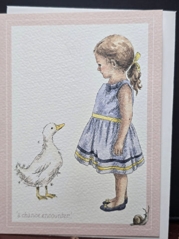 SN008 WRENDALE DESIGNS  "A CHANCE ENCOUNTER" GREETING CARD