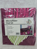 AHF-6642 HEARTS MICROFIBER TWIN 4PC SHEET