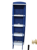 BCBM-110 LEGARE' BOOKCASE BLUE/WHITE 59" X 18"