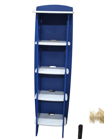 BCBM-110 LEGARE' BOOKCASE BLUE/WHITE 59" X 18"