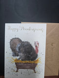 AX040 "HAPPY THANKSGIVING" THANKGIVING CARD WRENDALE DESIGNS