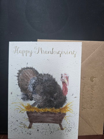 AX040 "HAPPY THANKSGIVING" THANKGIVING CARD WRENDALE DESIGNS